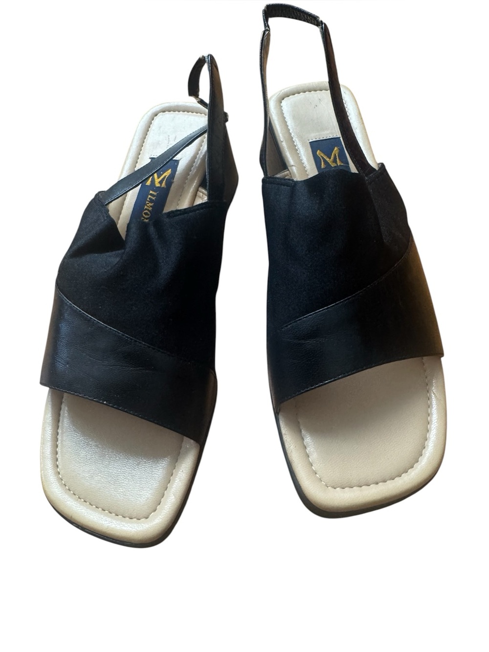 NWOT Ilmondo black wedge slingback Sandals - Women